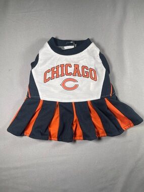 Chicago Pet Cheer Dress - Navy & Orange Dog Outfit